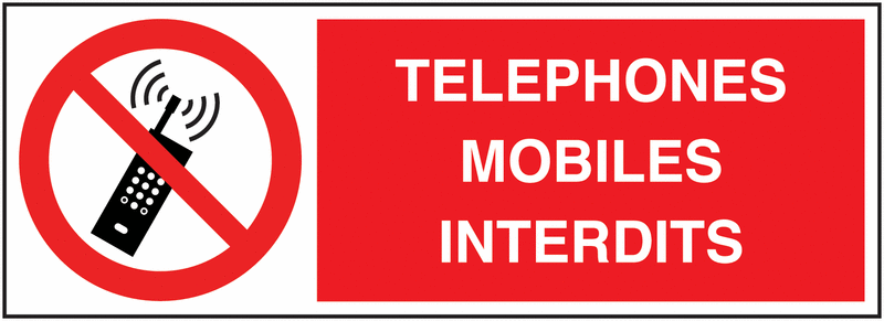 Panneau Ecopicto Téléphones mobiles interdits