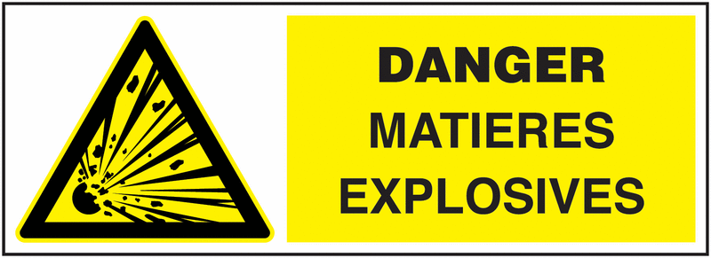 Panneau Ecopicto Danger matières explosives