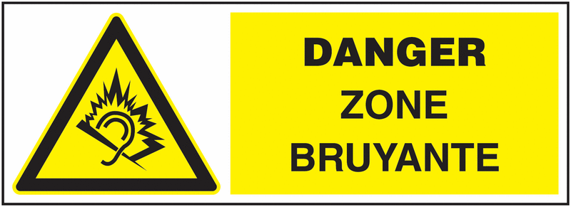 Panneau Ecopicto Danger zone bruyante