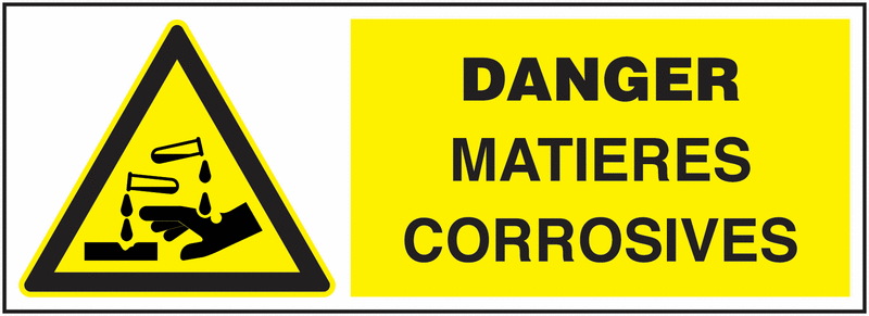 Panneau Ecopicto Danger matières corrosives