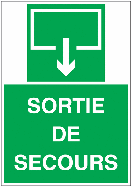 Panneau Ecopicto Sortie de Secours + symbole