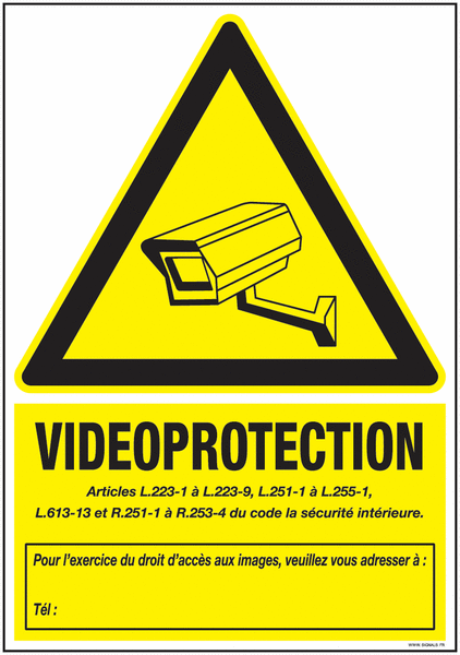 Panneau signalisation Ecopicto Vidéoprotection