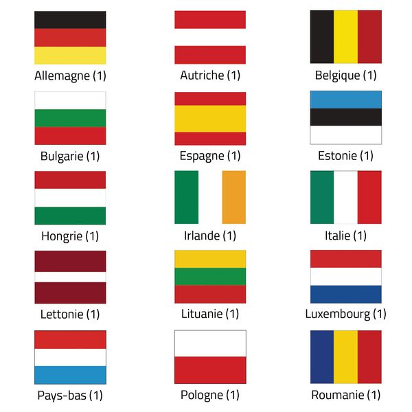 Drapeaux pays européen