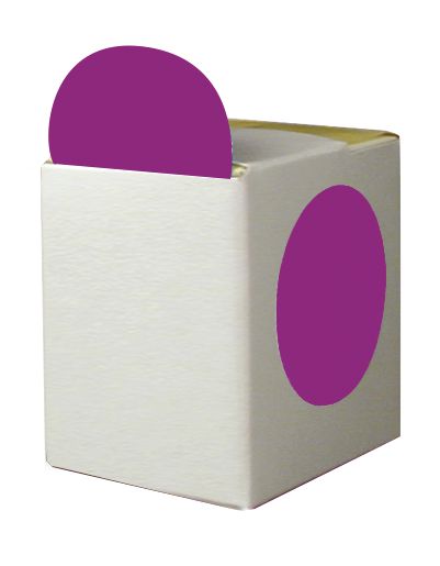 Pastilles en papier adhésif en boîte distributrice
