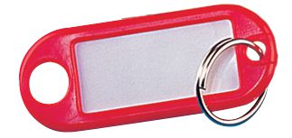 Porte-clés colorés "Eco" avec étiquette blanche