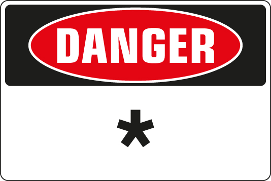 Panneaux Danger avec texte personnalisé
