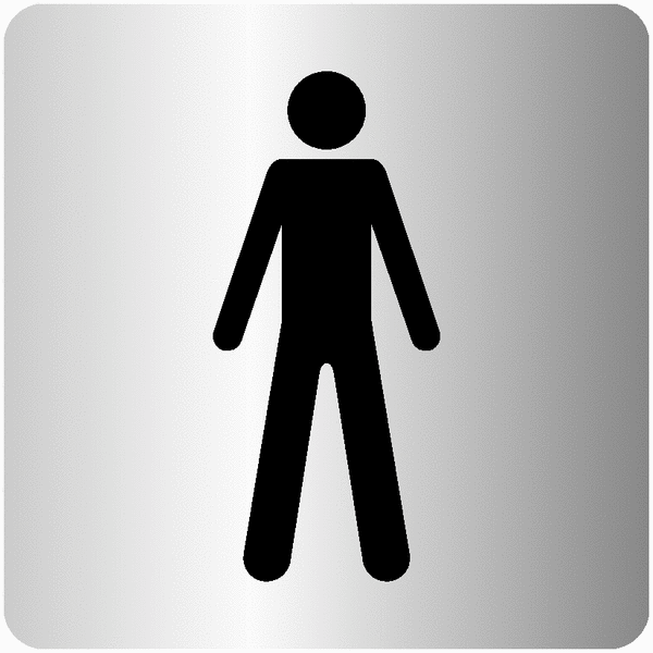 Signalétique de porte ISO 7001 Toilettes H