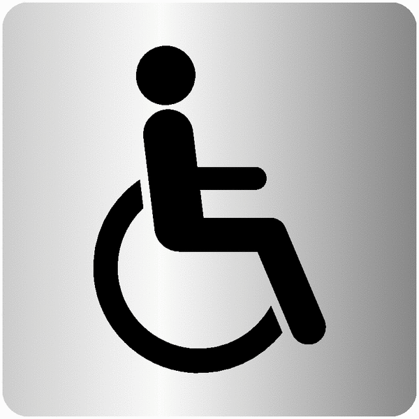 Signalétique de porte ISO 7001 Toilettes handicapés