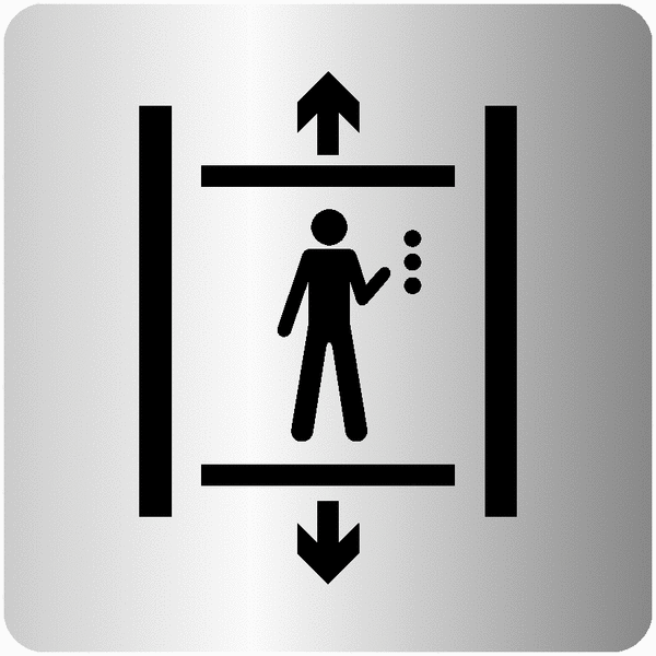 Signalétique de porte ISO 7001 Ascenseur