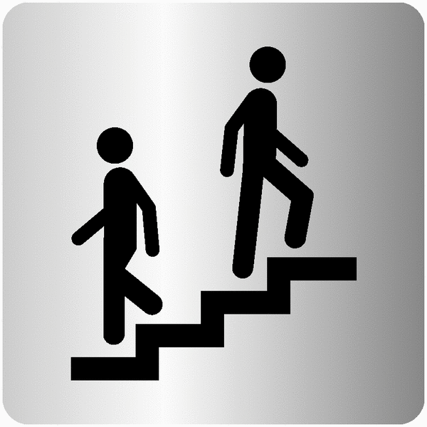 Signalétique de porte ISO 7001 Escalier