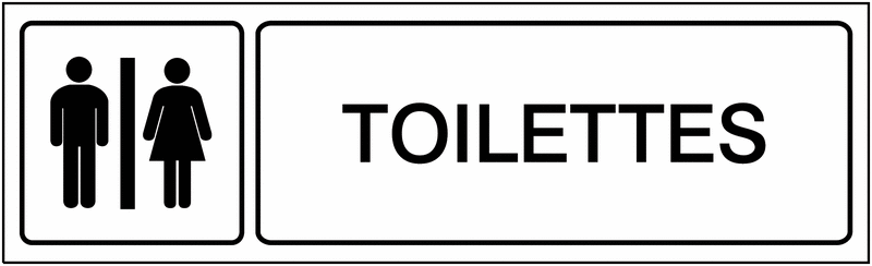 Plaque gravée Toilettes