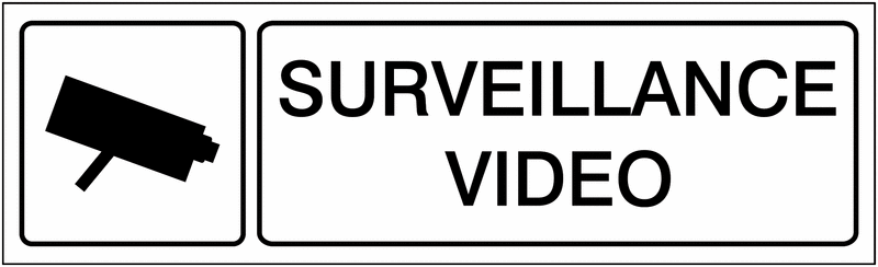 Plaque gravée Surveillance Vidéo