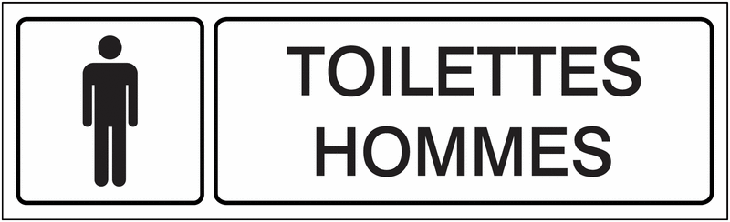 Plaque gravée Toilettes Hommes