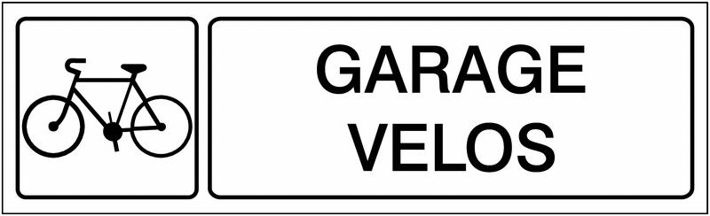 Plaque gravée Garage Velos