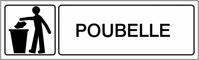 Plaque gravée Poubelle