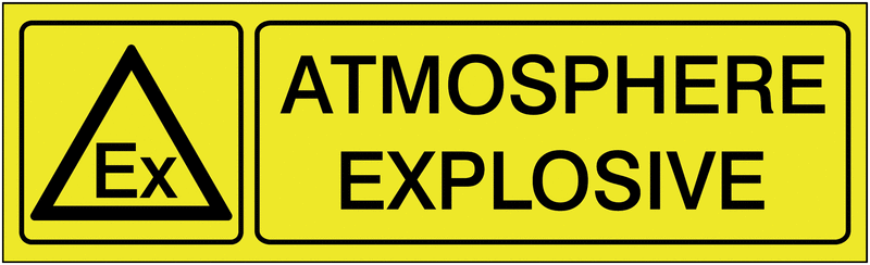Plaque gravée résistante en PMMA Atmosphère explosive