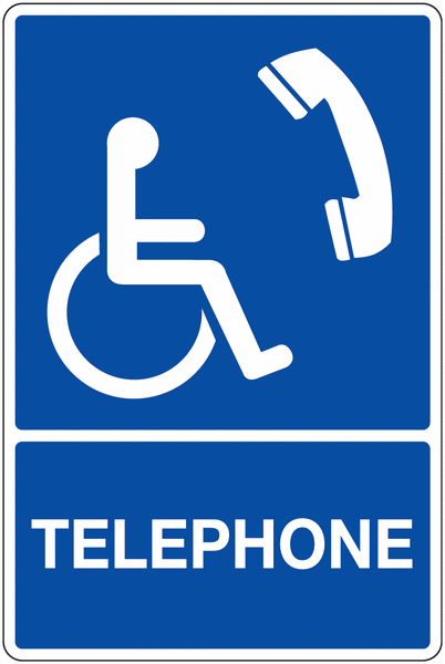 Panneau PVC Téléphone Handicapé