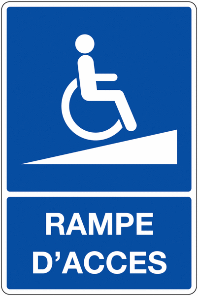 Panneau PVC Rampe Accès Handicapé