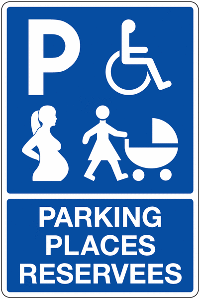 Panneau PVC Places Parking réservées
