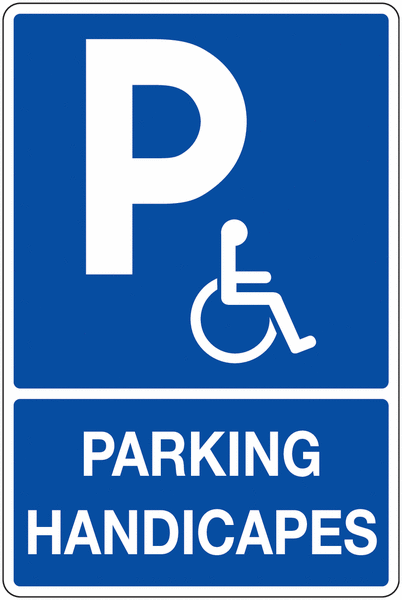 Panneau PVC Parking Handicapés
