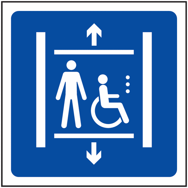 Pictogramme ascenseur handicapé Afnor