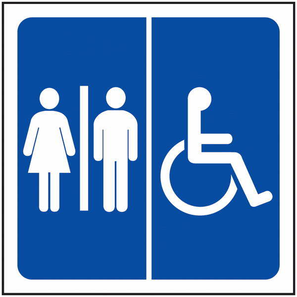 Pictogramme WC Hommes/Femmes Handicapés