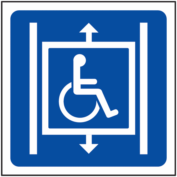 Pictogramme Ascenseur pour handicapés