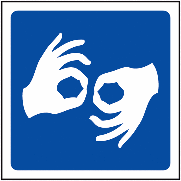 Pictogramme symbole language des signes