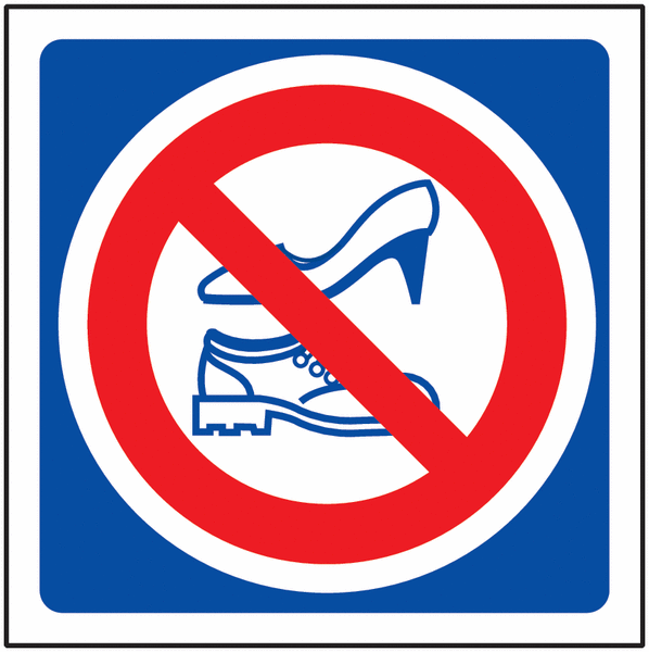 Pictogramme de signalisation Chaussures interdites