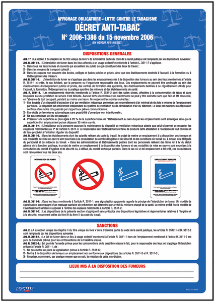 Affichage obligatoire conforme en PVC