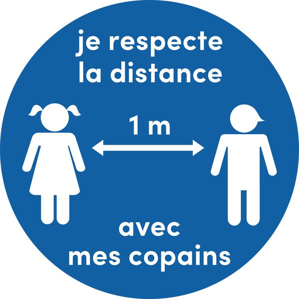 Poster respect des distances de sécurité Enfants