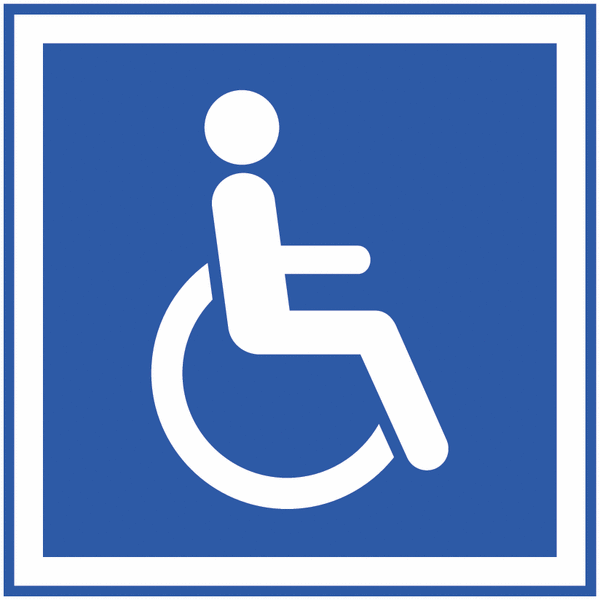 Plaques et autocollants couleur Handicapé