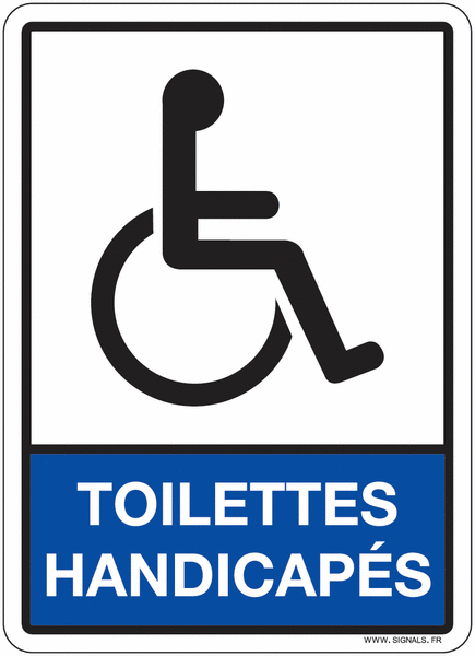 Plaque adhésive Toilettes Handicapés