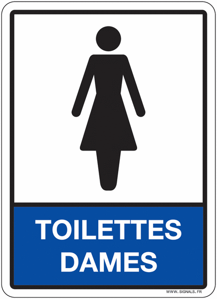 Plaque adhésive symbole Toilettes Dames