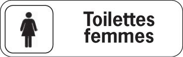 Plaque de porte en polypropylène Toilettes Femmes
