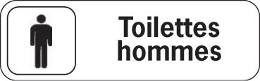 Plaque de porte en polypropylène Toilettes Hommes