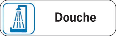 Plaque de porte en polypropylène Douche