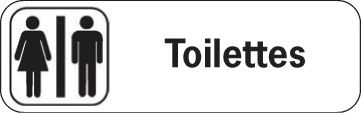 Plaque de porte en polypropylène Toilettes H/F