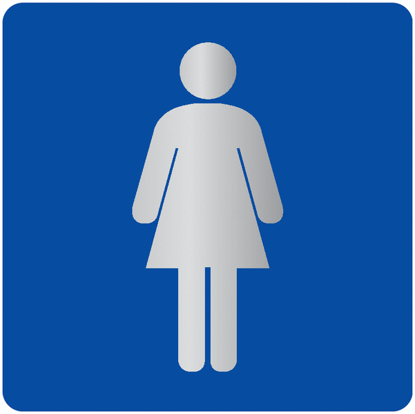 Plaque carrée Toilette femme