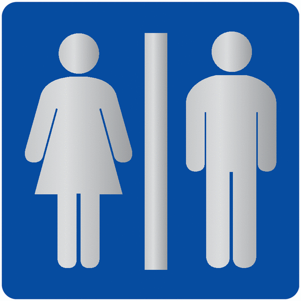 Plaque carrée Toilette Homme / Femme