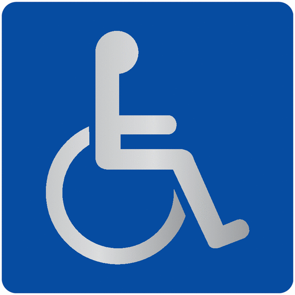 Plaque carré toilette handicapé