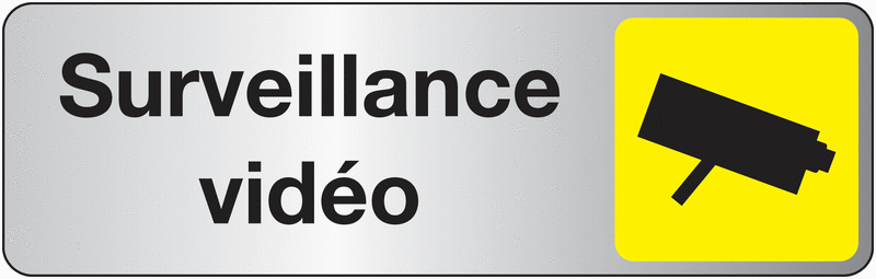 Plaque rectangulaire couleur Surveillance vidéo