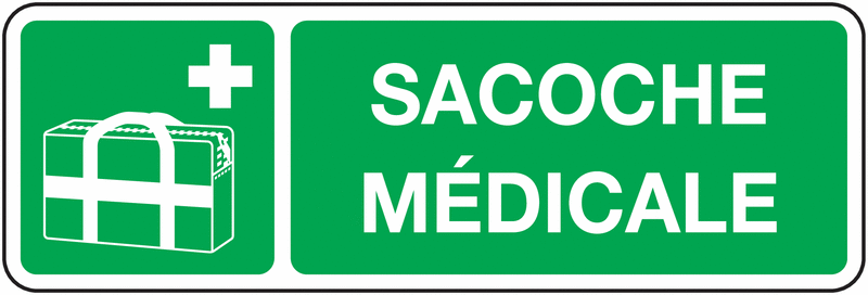 Panneaux Sacoche médicale avec picto et texte