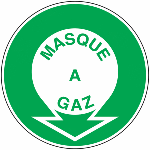 Panneau de signalisation Localisation Masque à gaz