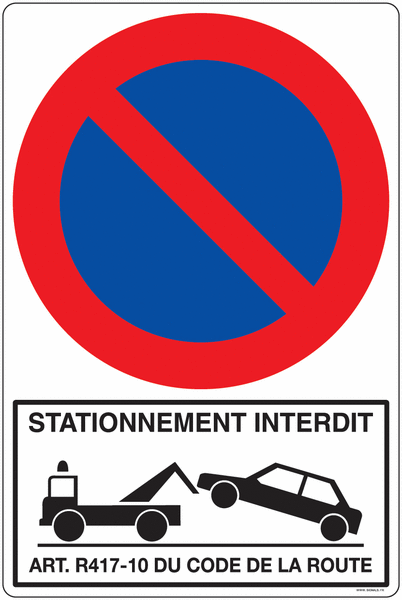 Panneau en PVC Stationnement interdit