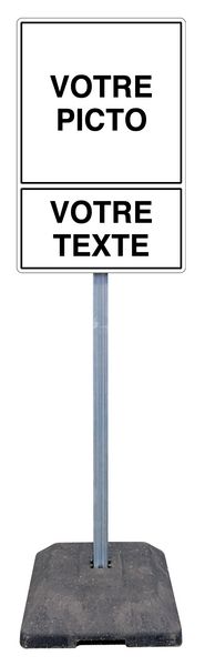Kit de signalisation temporaire Texte/logo personnalisé