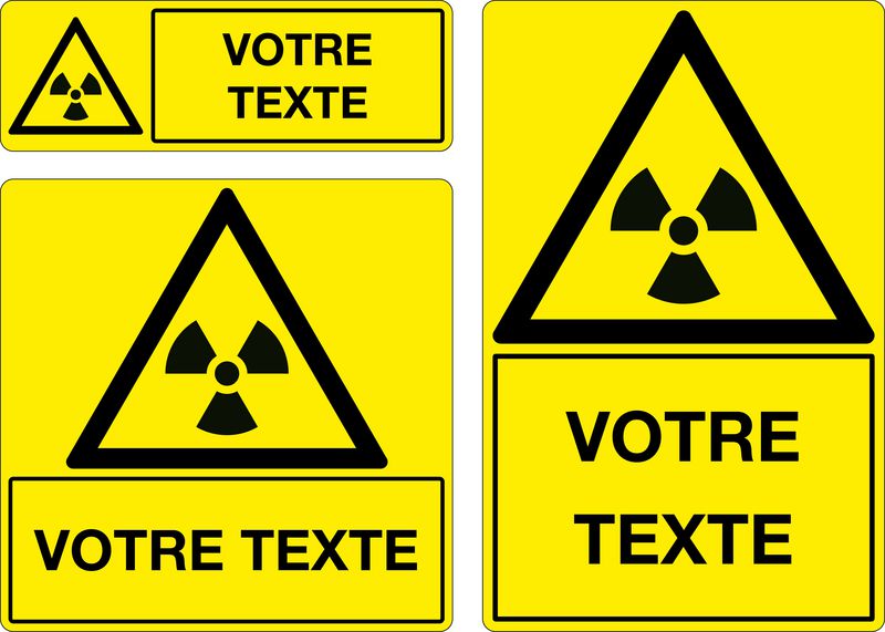 Panneau Matières radioactives personnalisé
