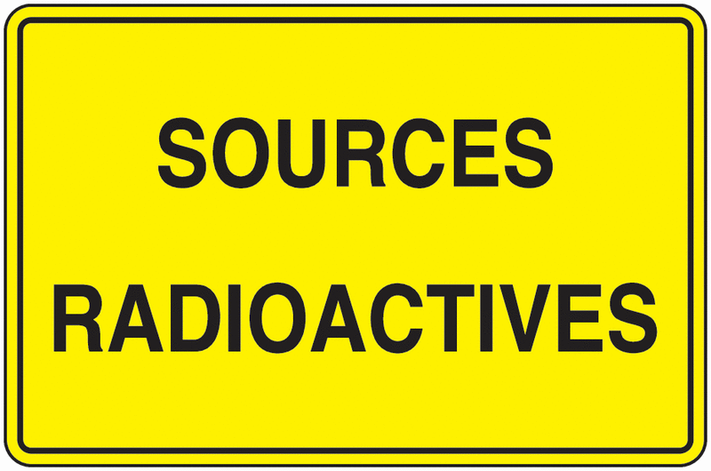 Panneau PVC Sources radioactives 350 x 230 mm