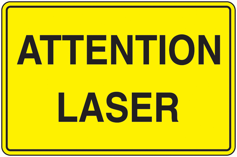 Panneau PVC Attention laser