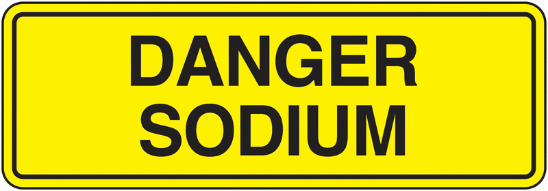 Panneau PVC Danger Sodium